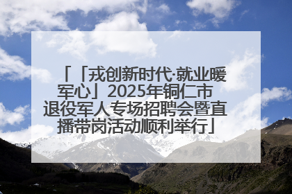 「戎创新时代·就业暖军心」2025年铜仁市退役军人专场招聘会暨直播带岗活动顺利举行