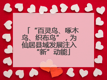 “百灵鸟、啄木鸟、织布鸟”，为仙居县域发展注入“新”动能