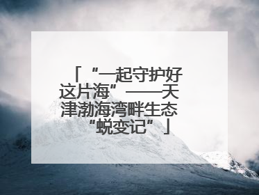 “一起守护好这片海”——天津渤海湾畔生态“蜕变记”