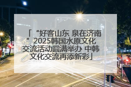 “好客山东 泉在济南”2025韩国水原文化交流活动圆满举办 中韩文化交流再添新彩