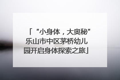 “小身体，大奥秘” 乐山市中区茅桥幼儿园开启身体探索之旅