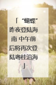 “蝴蝶”昨夜登陆海南 中午前后将再次登陆粤桂沿海