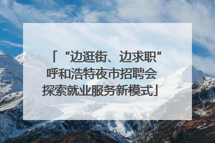 “边逛街、边求职” 呼和浩特夜市招聘会探索就业服务新模式