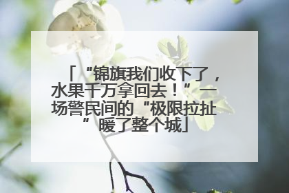 “锦旗我们收下了，水果千万拿回去！”一场警民间的“极限拉扯”暖了整个城