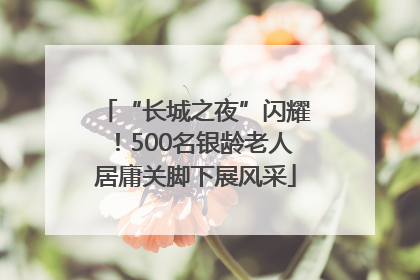 “长城之夜”闪耀！500名银龄老人居庸关脚下展风采