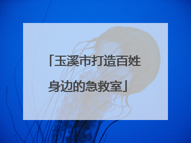 玉溪市打造百姓身边的急救室