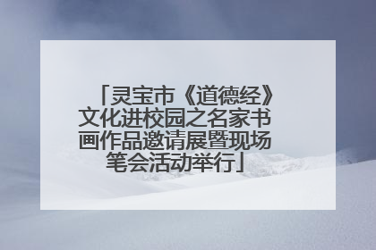 灵宝市《道德经》文化进校园之名家书画作品邀请展暨现场笔会活动举行