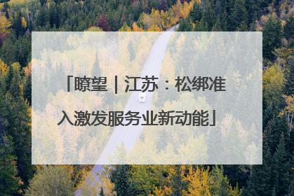 瞭望｜江苏：松绑准入激发服务业新动能