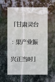 甘肃灵台：果产业振兴正当时