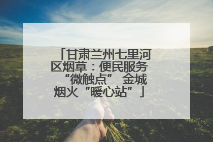 甘肃兰州七里河区烟草：便民服务“微触点” 金城烟火“暖心站”