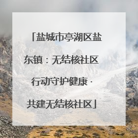 盐城市亭湖区盐东镇：无结核社区行动守护健康 ·共建无结核社区
