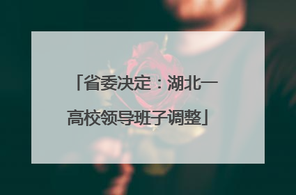 省委决定：湖北一高校领导班子调整