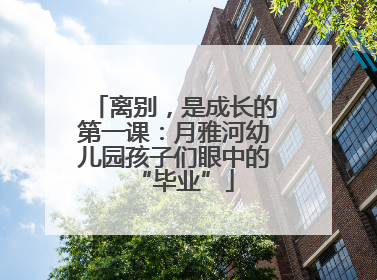 离别，是成长的第一课：月雅河幼儿园孩子们眼中的“毕业”
