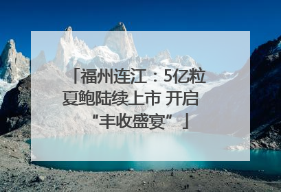 福州连江：5亿粒夏鲍陆续上市 开启“丰收盛宴”