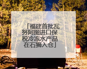 福建首批瓦努阿图进口保税冷冻水产品在石狮入仓