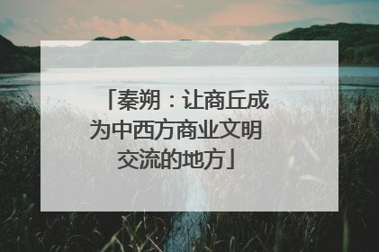 秦朔：让商丘成为中西方商业文明交流的地方
