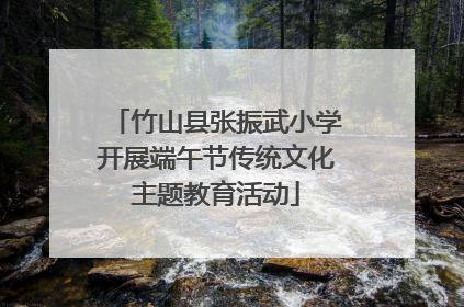 竹山县张振武小学开展端午节传统文化主题教育活动