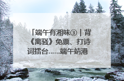 端午有湘味③｜背《离骚》免票、打诗词擂台……端午靖港古镇趣味多