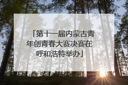 第十一届内蒙古青年创青春大赛决赛在呼和浩特举办