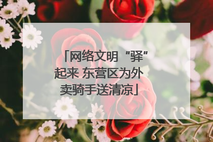 网络文明“驿”起来 东营区为外卖骑手送清凉