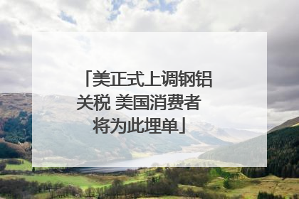 美正式上调钢铝关税 美国消费者将为此埋单