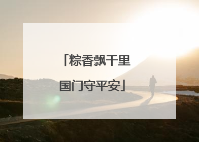 粽香飘千里 国门守平安