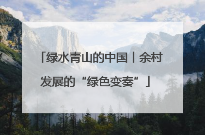 绿水青山的中国丨余村发展的“绿色变奏”