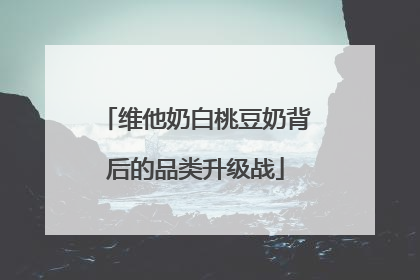 维他奶白桃豆奶背后的品类升级战