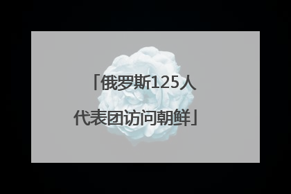 俄罗斯125人代表团访问朝鲜