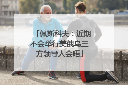 佩斯科夫：近期不会举行美俄乌三方领导人会晤
