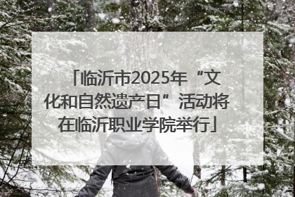 临沂市2025年“文化和自然遗产日”活动将在临沂职业学院举行