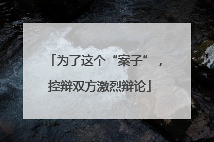 为了这个“案子”，控辩双方激烈辩论