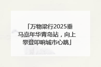 万物梁行2025垂马嘉年华青岛站，向上攀登叩响城市心跳