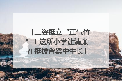 三姿挺立“正气竹”！这所小学让清廉在挺拔脊梁中生长