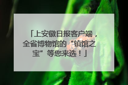 上安徽日报客户端，全省博物馆的“镇馆之宝”等您来选！