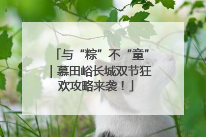 与“粽”不“童”｜慕田峪长城双节狂欢攻略来袭！