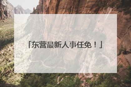东营最新人事任免！