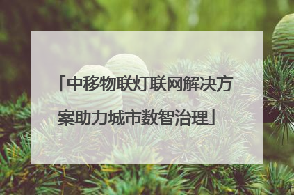 中移物联灯联网解决方案助力城市数智治理