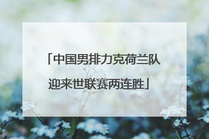 中国男排力克荷兰队 迎来世联赛两连胜