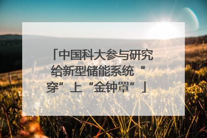 中国科大参与研究 给新型储能系统“穿”上“金钟罩”