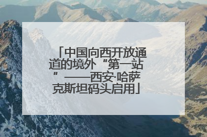 中国向西开放通道的境外“第一站”——西安·哈萨克斯坦码头启用