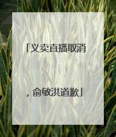义卖直播取消，俞敏洪道歉