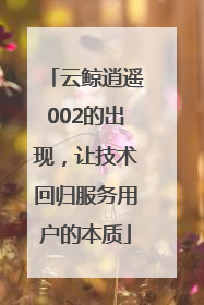 云鲸逍遥002的出现，让技术回归服务用户的本质
