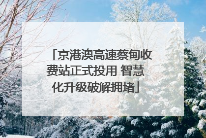 京港澳高速蔡甸收费站正式投用 智慧化升级破解拥堵