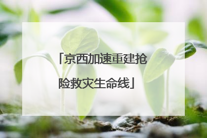 京西加速重建抢险救灾生命线