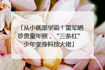 从小就是学霸！雷军晒珍贵童年照，“三条杠”少年变身科技大佬