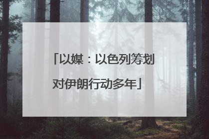 以媒：以色列筹划对伊朗行动多年