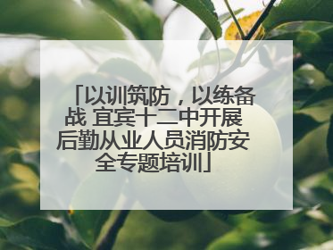 以训筑防，以练备战 宜宾十二中开展后勤从业人员消防安全专题培训