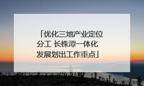 优化三地产业定位分工 长株潭一体化发展划出工作重点