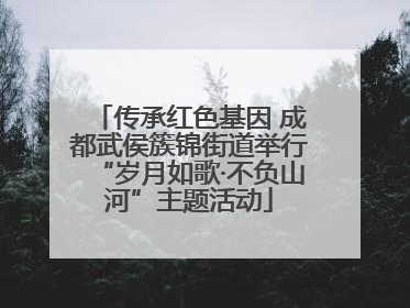 传承红色基因 成都武侯簇锦街道举行“岁月如歌·不负山河”主题活动